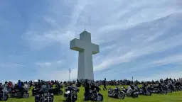 Annual Blessing of the Bikes At Bald Knob Cross