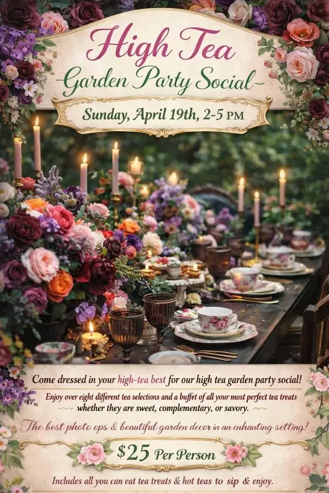 April’s High tea garden party social