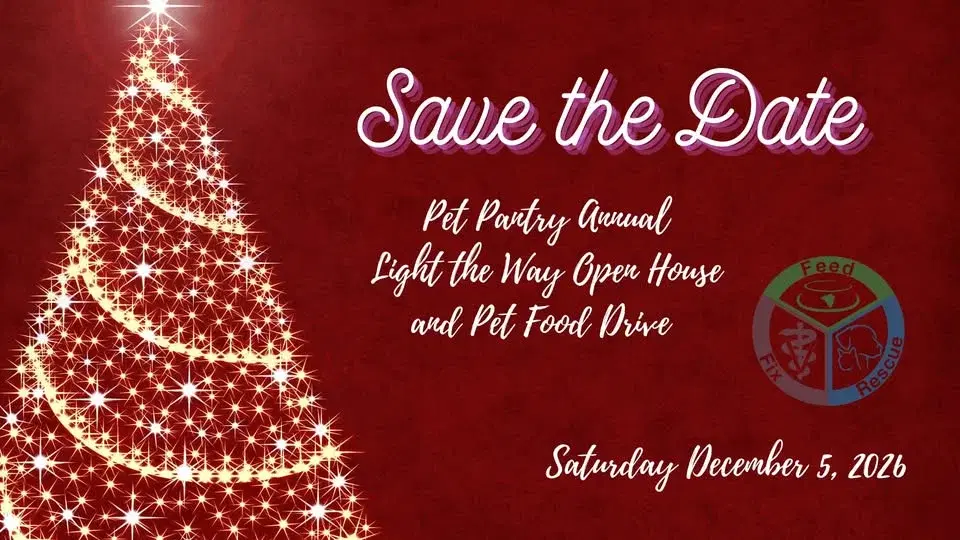 Save the Date! Annual Light the Way Open House & Pet Food Drive