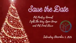 Save the Date! Annual Light the Way Open House & Pet Food Drive