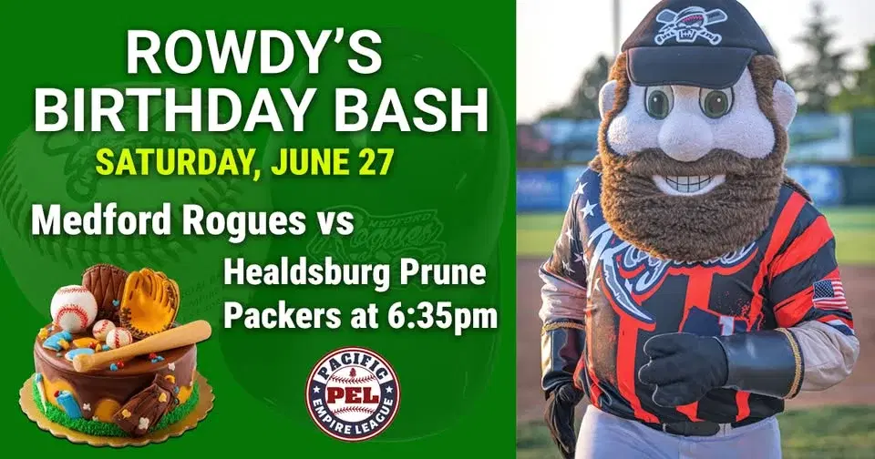 Rowdy's (Rogues Mascot) Birthday Bash - vs Prune Packers