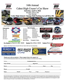 16th Annual Cabot High Cruzer's Car Show