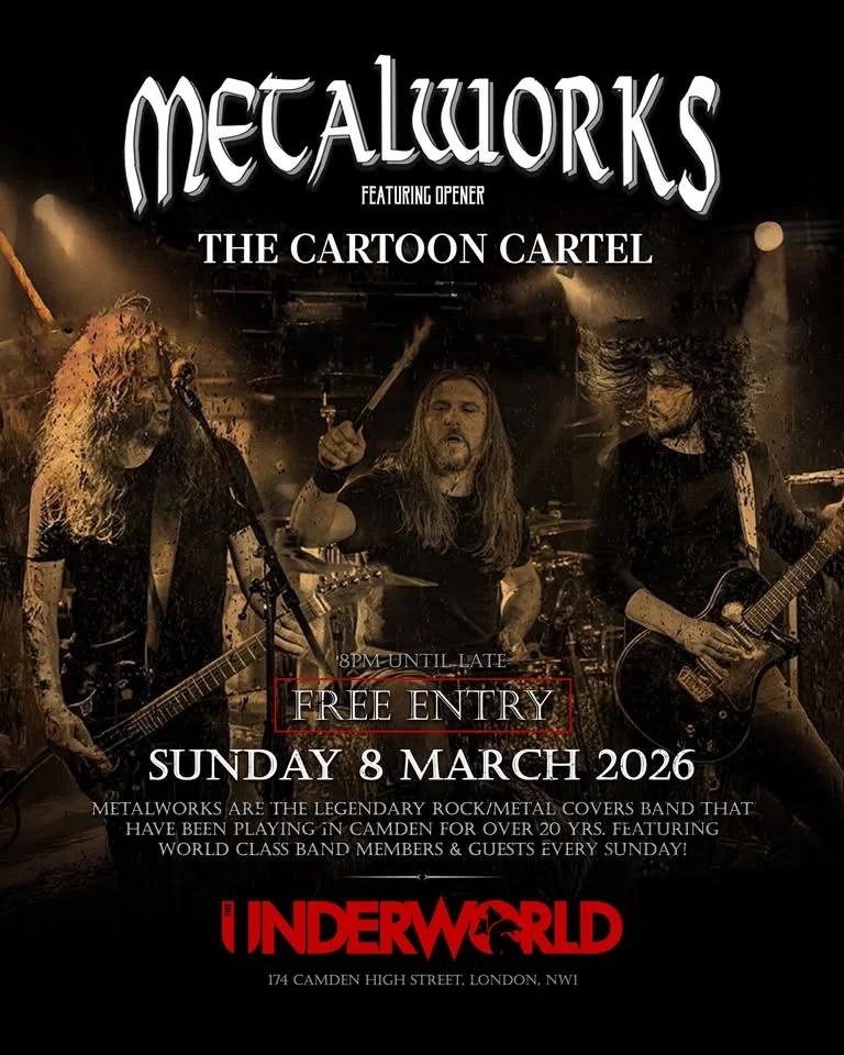 Metalworks presents 'The Cartoon Cartel' at The Underworld // FREE ENTRY