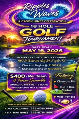 1st Annual Ripples to Waves Golf Tournament