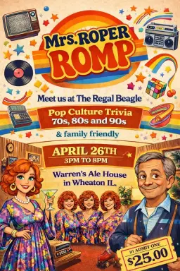 Mrs Roper Romp Wheaton IL Pop Culture Trivia Night
