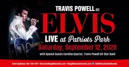 Travis Powell as ELVIS-LIVE at Patriots Park