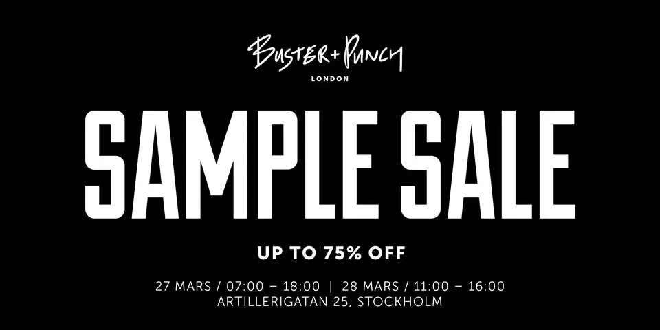 B+P SAMPLE SALE STOCKHOLM