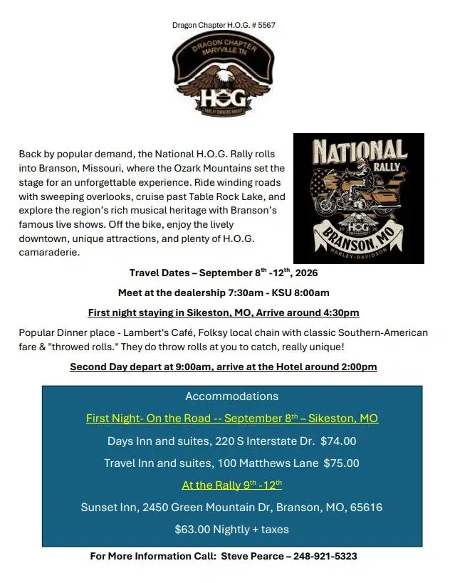 Ride to the National Hog Rally in Branson MO