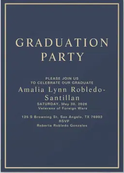 Amalia Lynn Robledo-Santillan Graduation Party