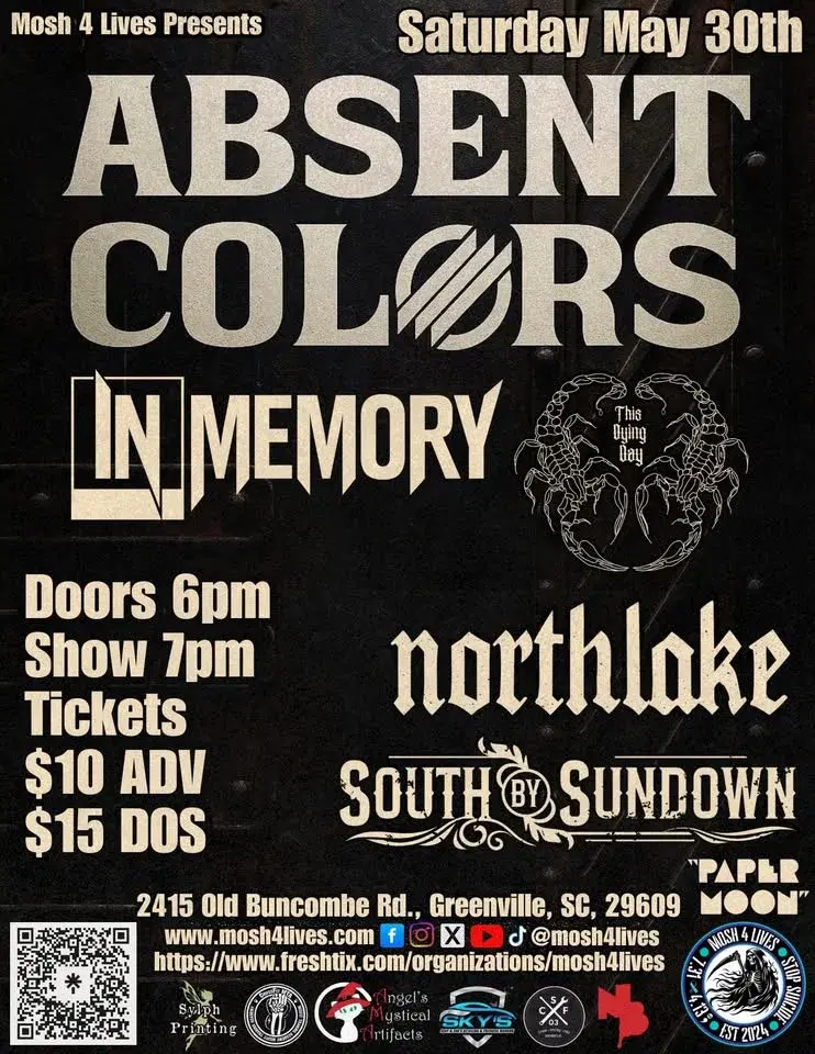 Absent Colors, In Memory, This Dying Day, Northlake, South By Sundown