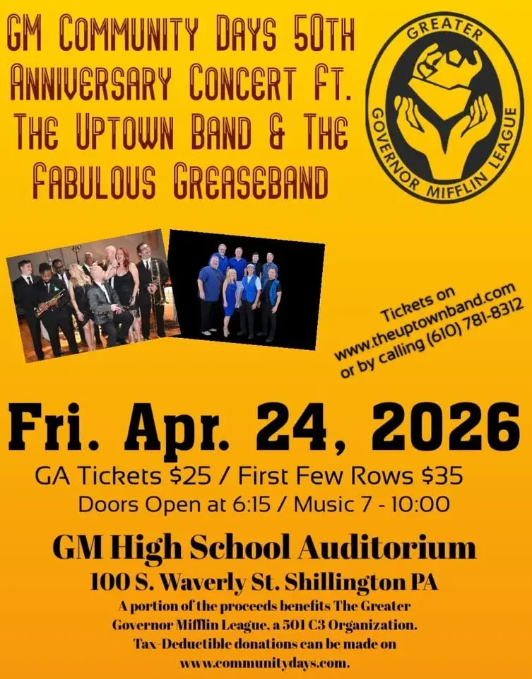 GM Community Days 50th Anniversary Concert ft. The Uptown Band & Fabulous Greaseband, Shillington PA
