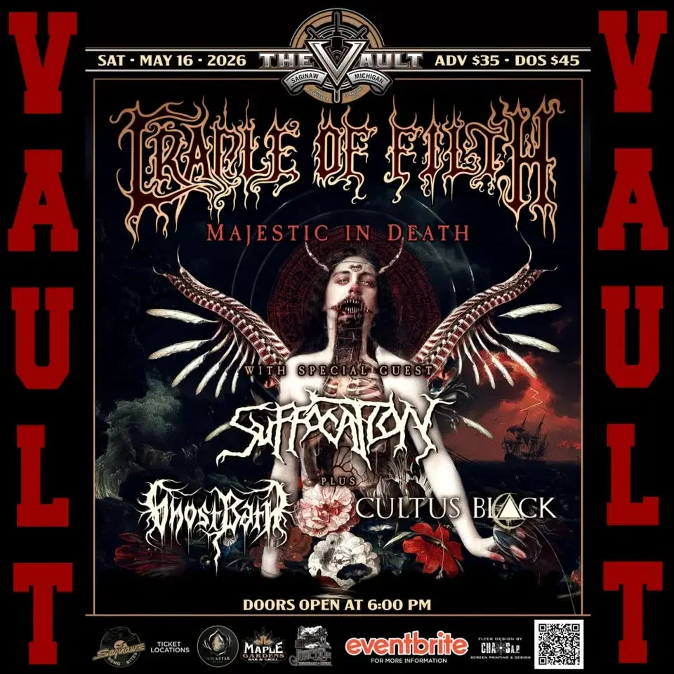 CRADLE OF FILTH wsg/ Suffocation, Ghost Bath, and Cultus Black!