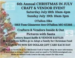 6th Annual Christmas in July Craft & Vendor Event