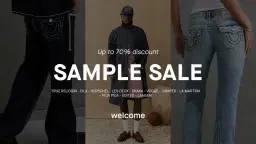 SAMPLE SALE - UP TO 70% OFF