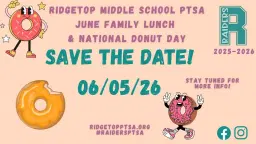 June Family Lunch & Donut Day - Save the Date!