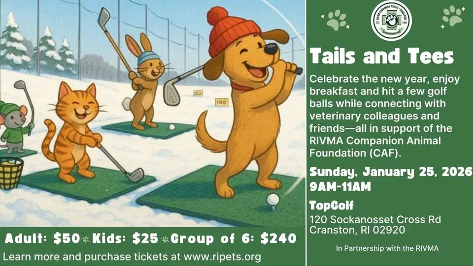 Tails and Tees: A TopGolf Event to Benefit the RIVMA Companion Animal Foundation (CAF)