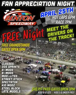 FREE NIGHT! Fan Appreciation Night Circle Track Race