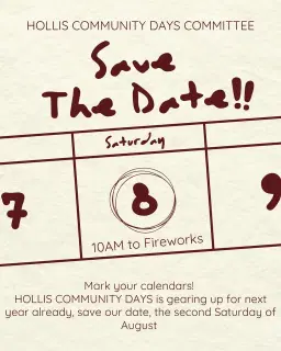 Hollis Community Day - Save the Date