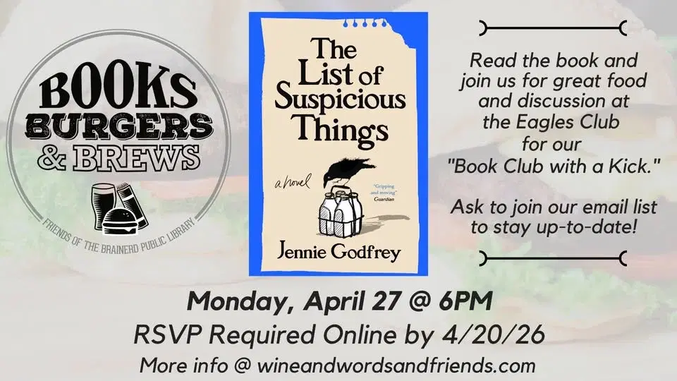 Books Burgers and Brews: The List of Suspicious Things