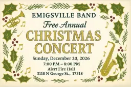Emigsville Band’s Free Annual Community Christmas Concert 2026