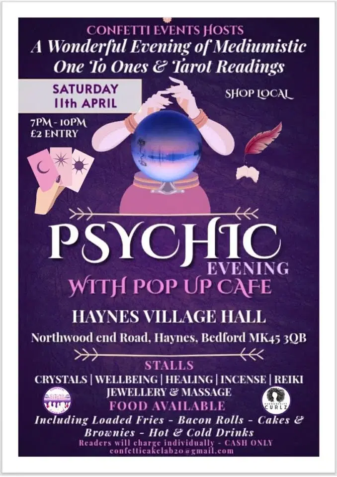 Psychic evening With pop up cafe đź