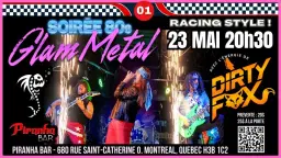 Soirée 80s Racing Glam Metal à Montréal !