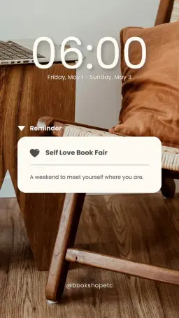 SELF LOVE BOOK FAIR at book/shop, etc.