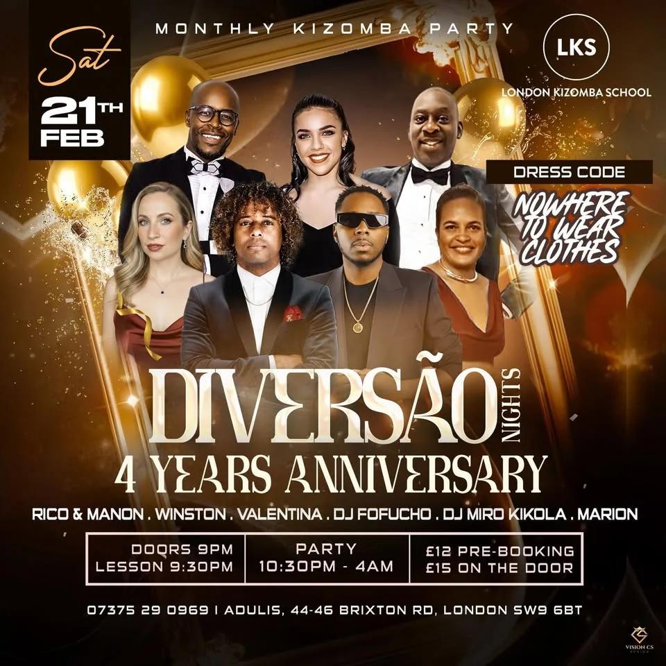 DIVERSÃO NIGHTS 4 YEARS ANNIVERSARY WITH DJ FOFUCHO & DJ MIROKIKOLA