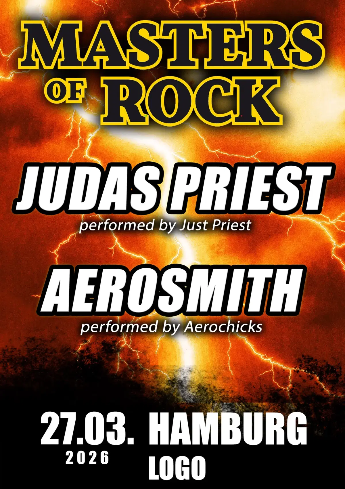 MASTERS OF ROCK | AEROCHICKS & JUST PRIEST | LOGO Hamburg