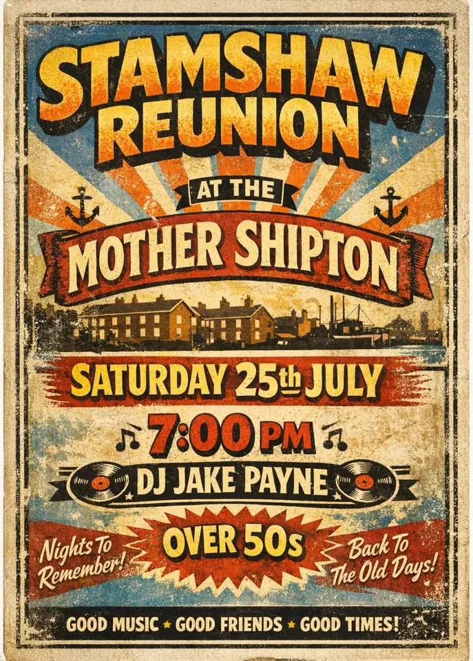 Stamshaw Reunion (Over 50s) with DJ Jake Payne đ¶đ»