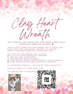 Clay Heart Wreath