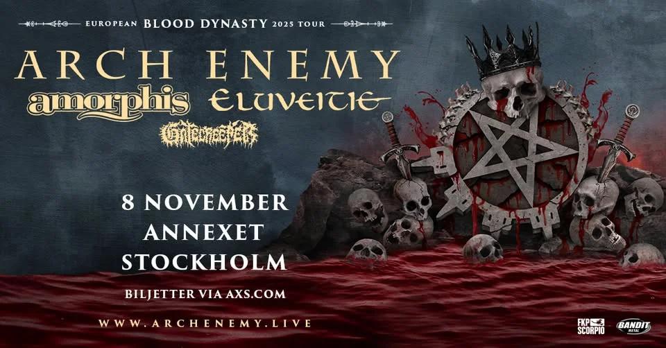 Arch Enemy + Special Guests: Amorphis + Eluveitie + Gatecreeper | Stockholm