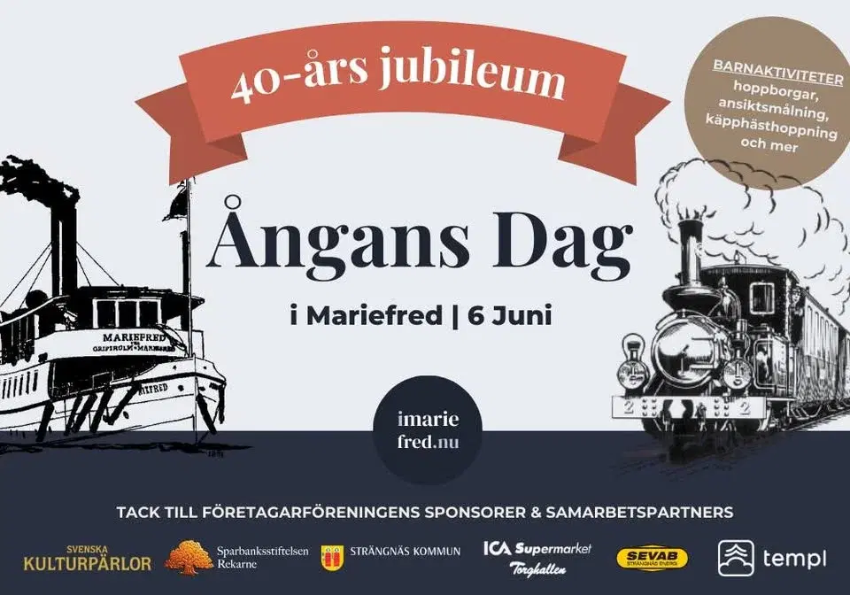 Ångans Dag i Mariefred - 40års JUBILEUM
