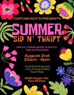 Summer Sip N’ Thrift! 🌺