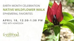 EARTH MONTH CELEBRATION - EPHEMERAL FAVORITES: NATIVE WILDFLOWER WALK