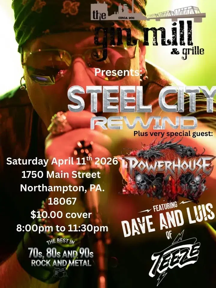 The Gin Mill presents Steel City Rewind plus special guest Powerhouse