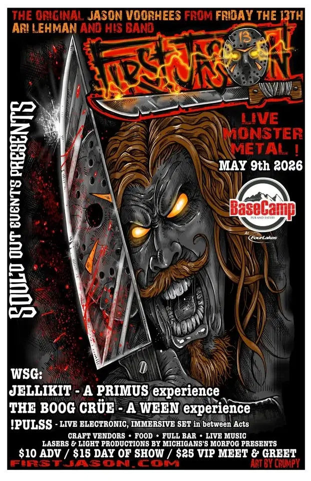 FIRST JASON - Friday the 13th Band WSG: JELLIKIT (Primus) + THE BOOG CRÜE (Ween)