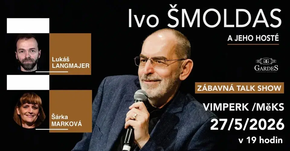 Talk show Ivo Šmoldase s L. Langmajerem a Š. Markovou ve Vimperku