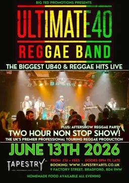 ULTIMATE 40 Reggae Band – UB40 V’s Classic & Pop Reggae Show