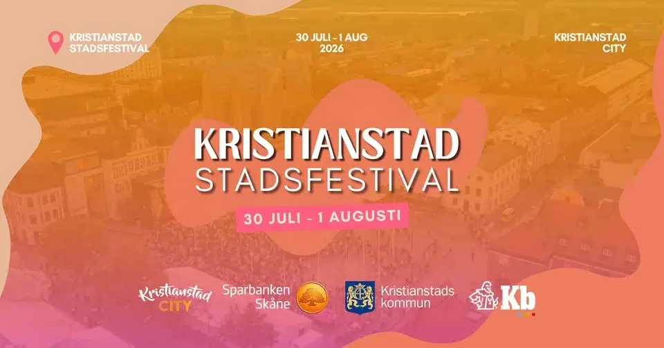 Kristianstad Stadsfestival 2026 | 30 juli - 1 augusti | FRI ENTRÉ!