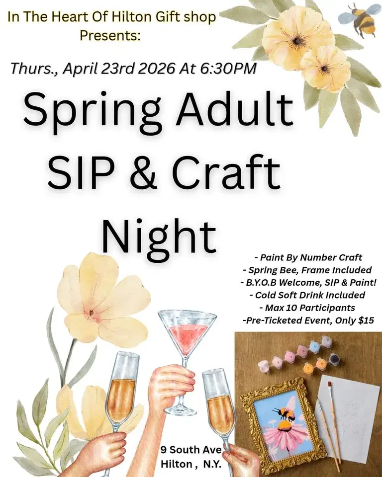 Spring Adult Sip & Craft Night đž đ