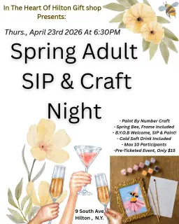 Spring Adult Sip & Craft Night 🌸 🐝