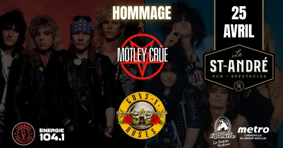 Hommage à Guns N'Roses & Mötley Crüe au St-André