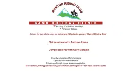Mynydd Flatwork and Jumping Clinic