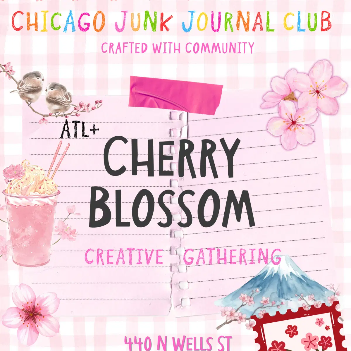Cherry Blossom Junk Journal Night