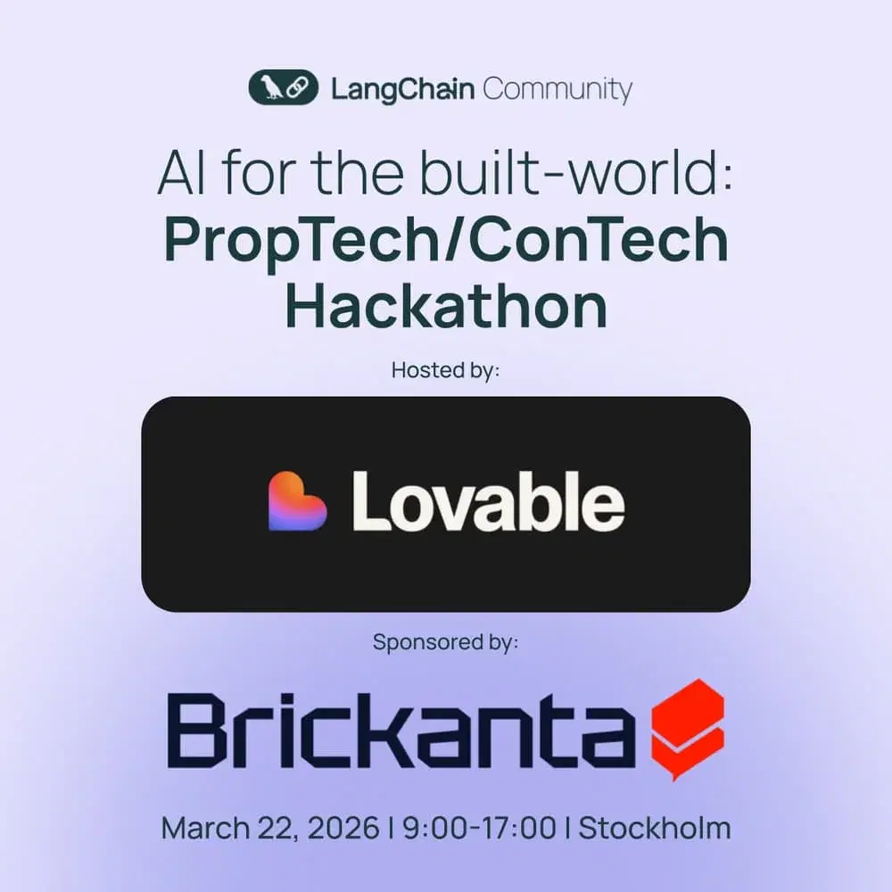 STOCKHOLM: Lovable x LangChain: AI for the built-world, PropTech Hackathon