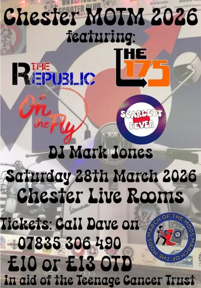 March of the mods Chester for teenage cancer