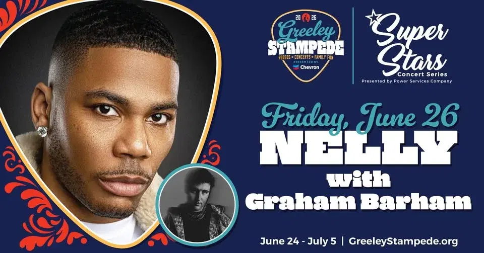 Nelly with Graham Barham at the Greeley Stampede