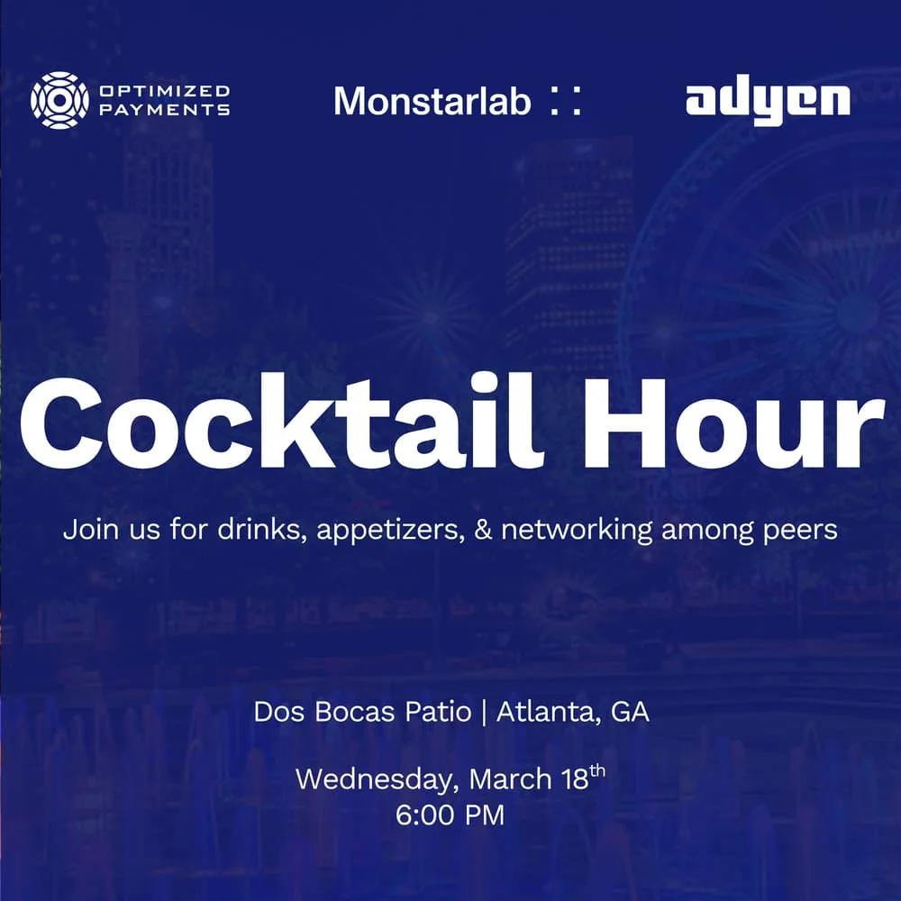 Cocktails with Optimized Payments, Adyen, & Monstarlab
