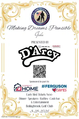 K9s For Veterans 3rd Annual Gala " Making Dreams Pawsalible" Presented by D'Arcy